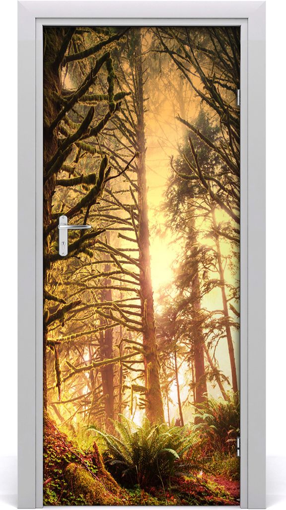 Tulup Türaufkleber 85x205 cm Dekorative Aufkleber Selbstklebend Wasserdichte Tapete Abnehmbar Schlafzimmer Wohnzimmer Wohnkultur - Regenwald