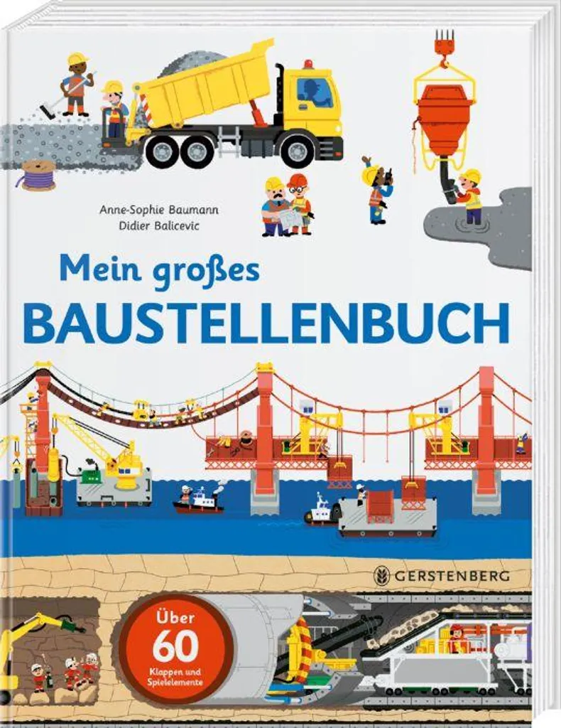 Mein großes Baustellenbuch : grand livre chantier cartonné pour enfant