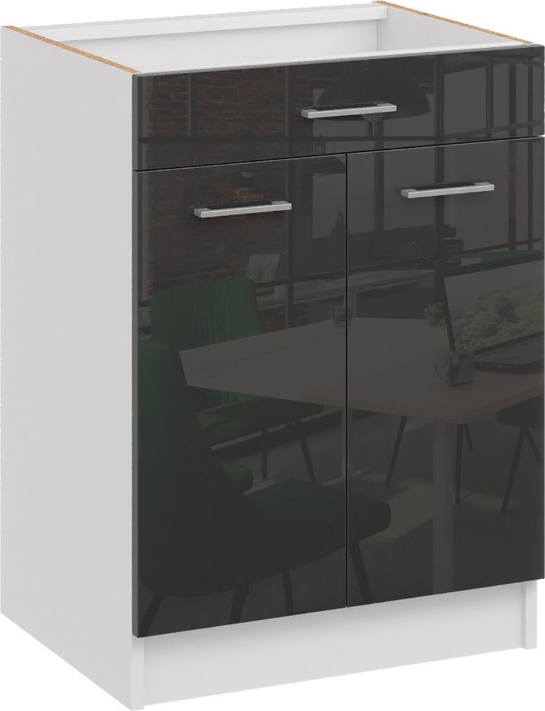 Roe Furniture | Küchenunterschrank 60 cm - Schwarz – Produktbild 