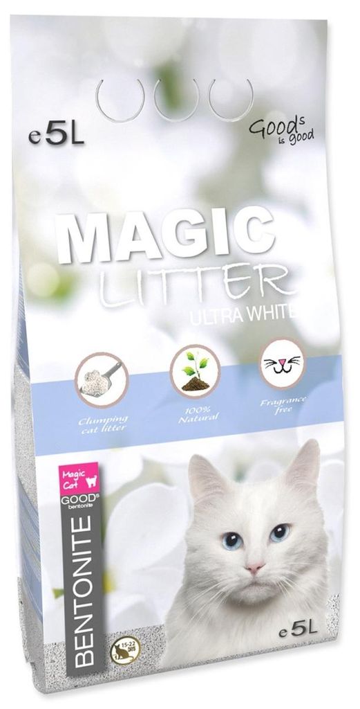 Kočkolit Magic Litter Bentonite Ultra White 5l/4,4kg Obrázek produktu 