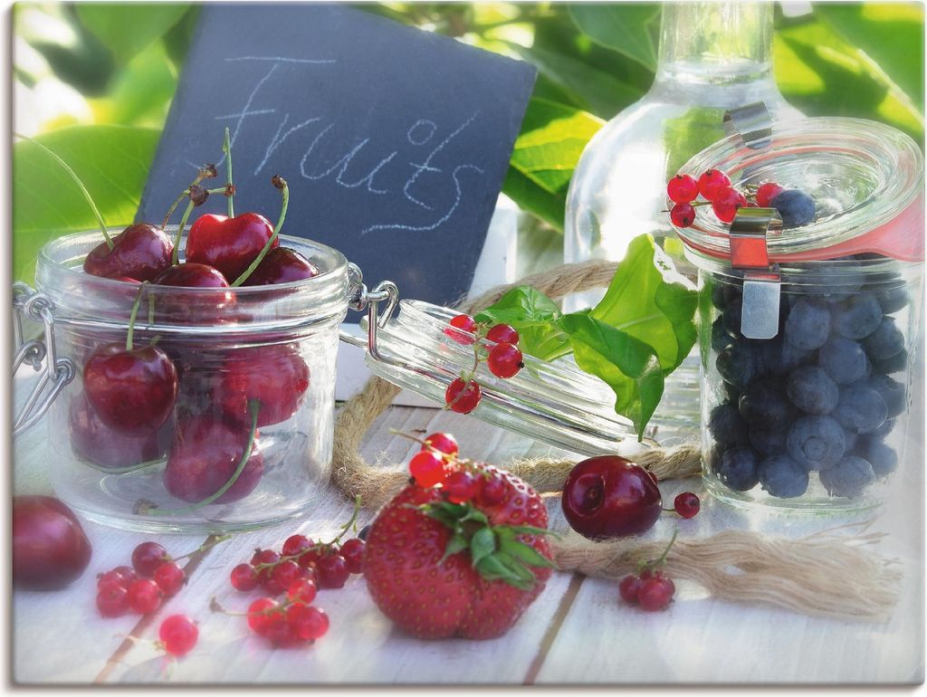 ARTland Leinwandbild Frischer Früchte Sommer Größe: 40x30 cm