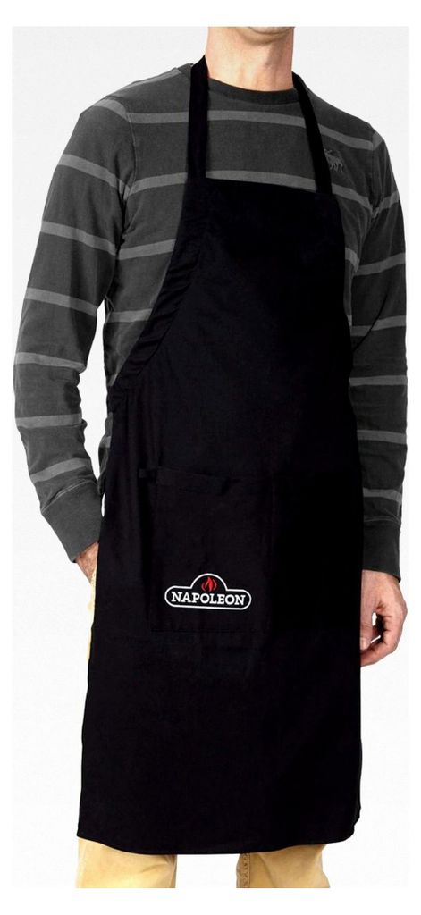 Schwarze Baumwoll-Grillschürze