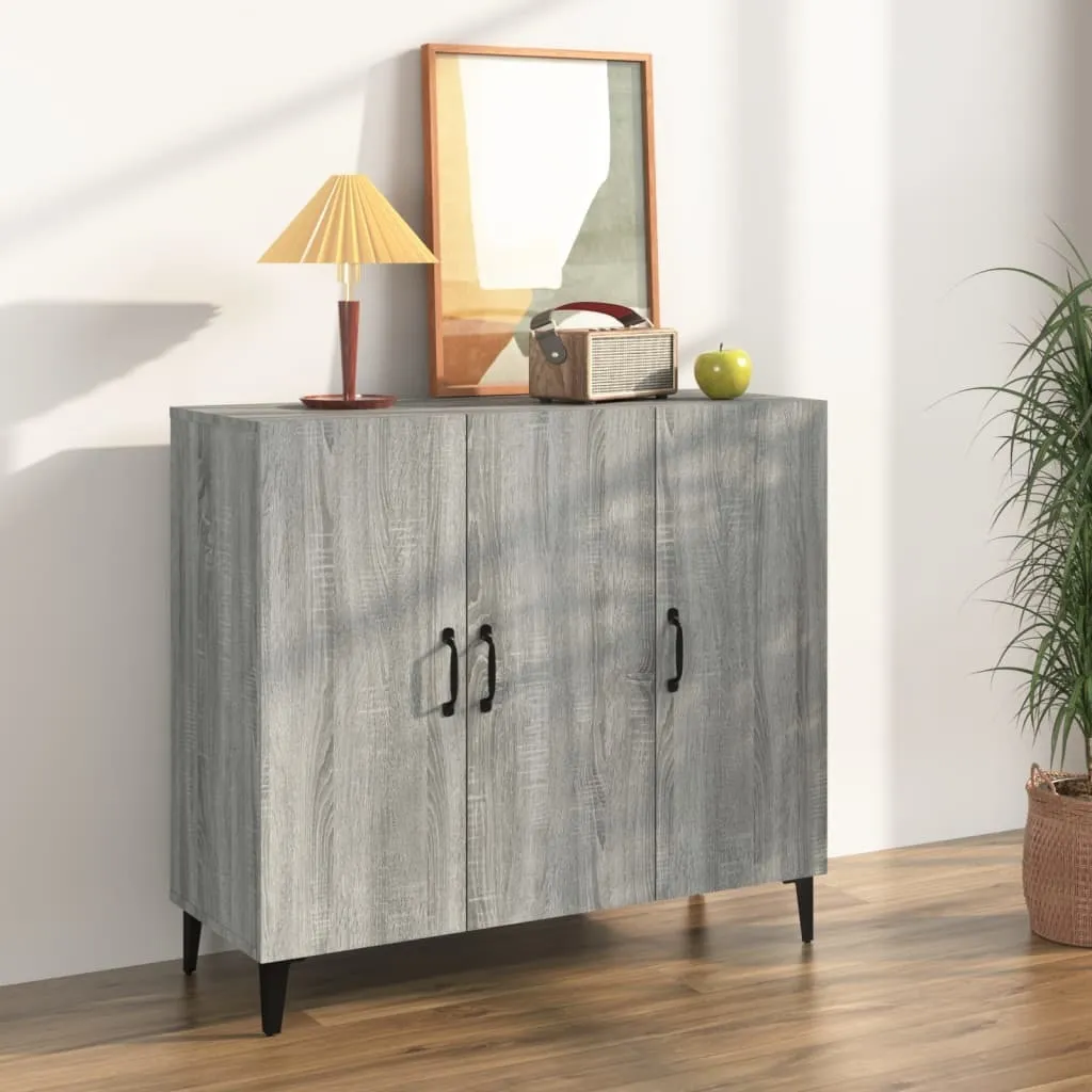 Maison Exclusive - Credenza grigio Sonoma 90x34x80 cm Materiale ligneo