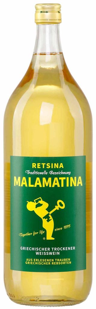 Retsina Malamatina Weißwein Trocken, leicht harzig aus Produktbild 