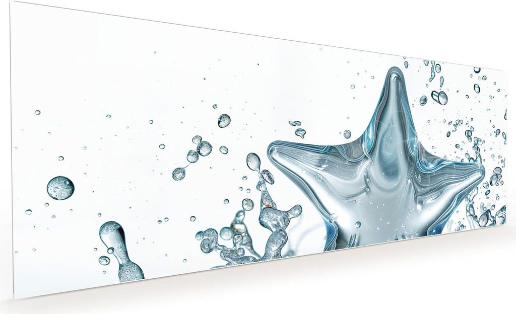Küchenrückwand Spritzschutz Glas mit Motiv Sternspritzer 40 x 40 cm