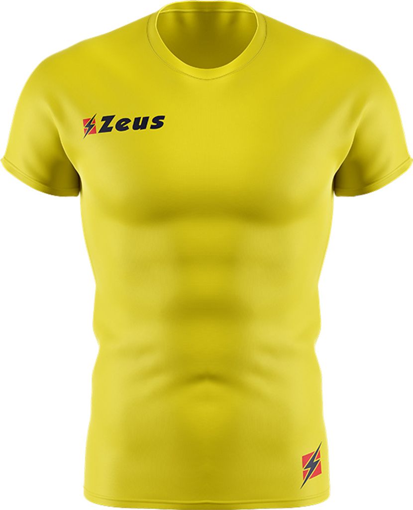 L GIALLO|Zeus Fisiko Baselayer Kurzarm Funktionsshirt gelb