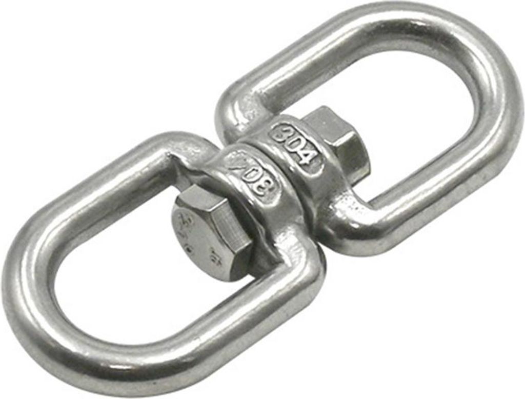 Edelstahl Wirbel, M4 4mm, 304 Rostfrei, Angelzubehör für Angelleinen und Haken