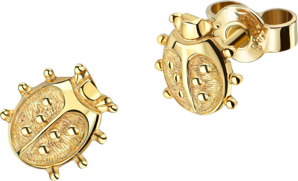 Ohrstecker mit Marienkäfer 333 Gelbgold Gold Ohrschmuck Ohrringe für Damen und Kinder - Germany
