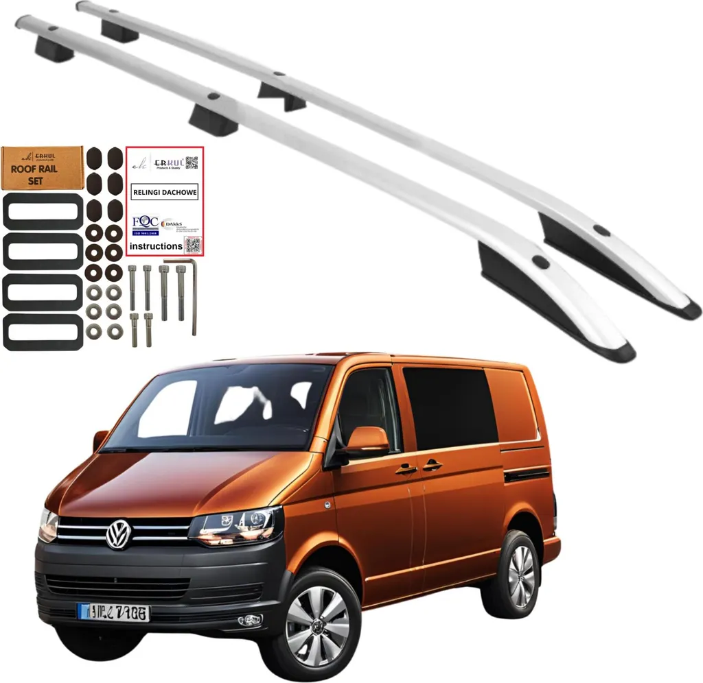 Barre da Tetto Eleganti per VW Transporter T5 T6 Passo Lungo - Alluminio