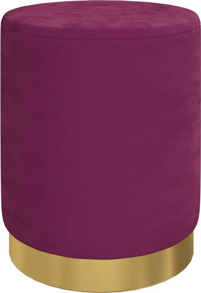 Sgabello in Velluto Viola 31x37cm - Il Tocco Magico per la tua Casa