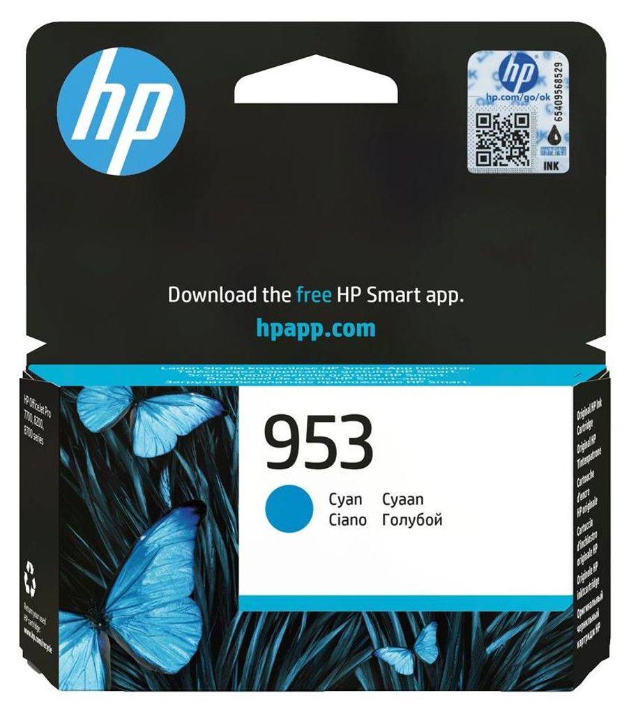 HP 953 Cyan Original Druckerpatrone Officejet Pro 7720, Produktbild 