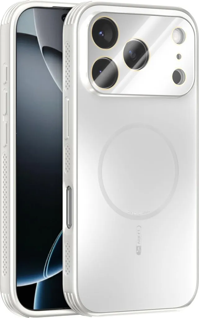 Cover Bianco Opaco iPhone 17 Pro - Protezione Lenti e MagSafe Magnetico