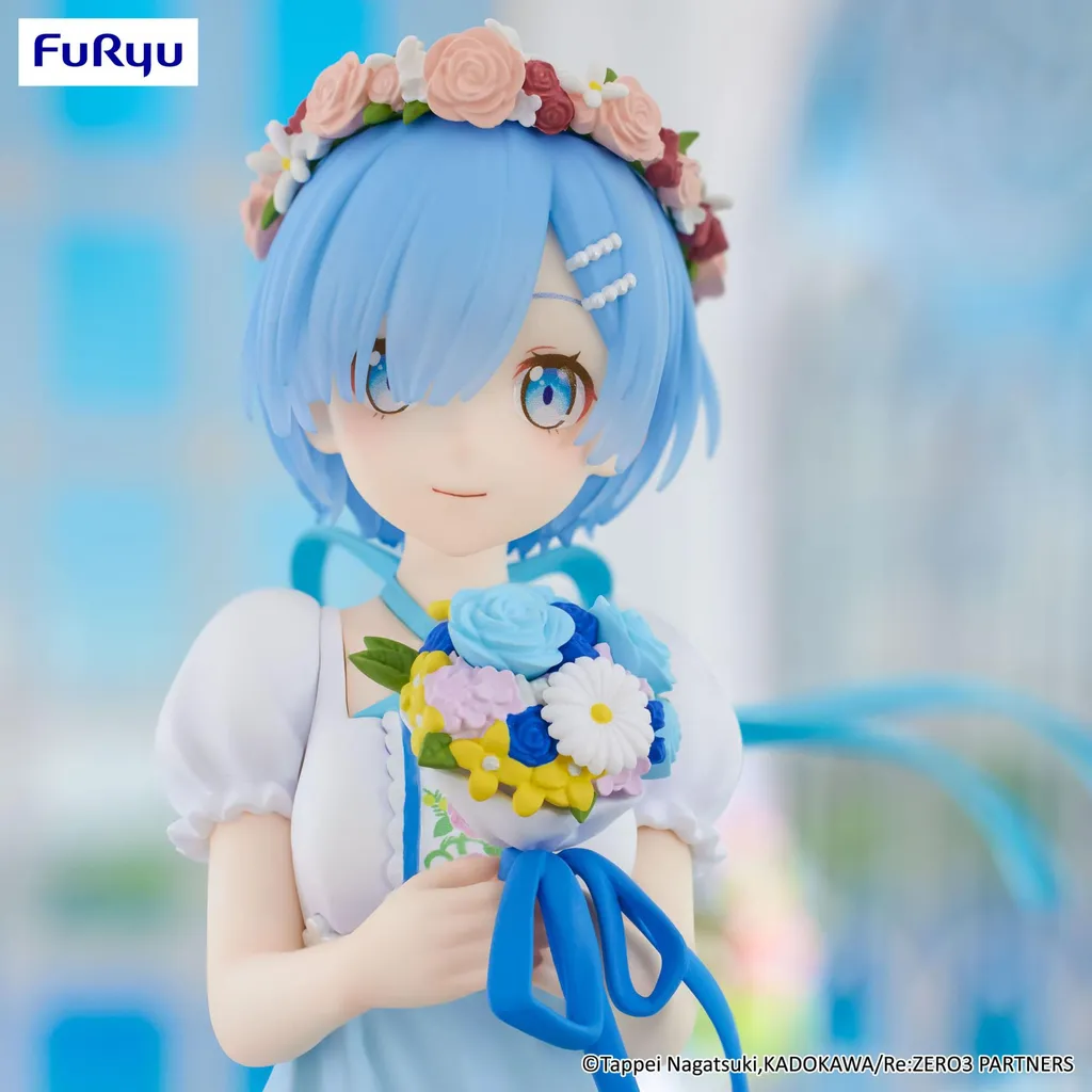 Figurine Rem Re:Zero Trio-Try-iT Robe Blanche 21 cm Détails Précis