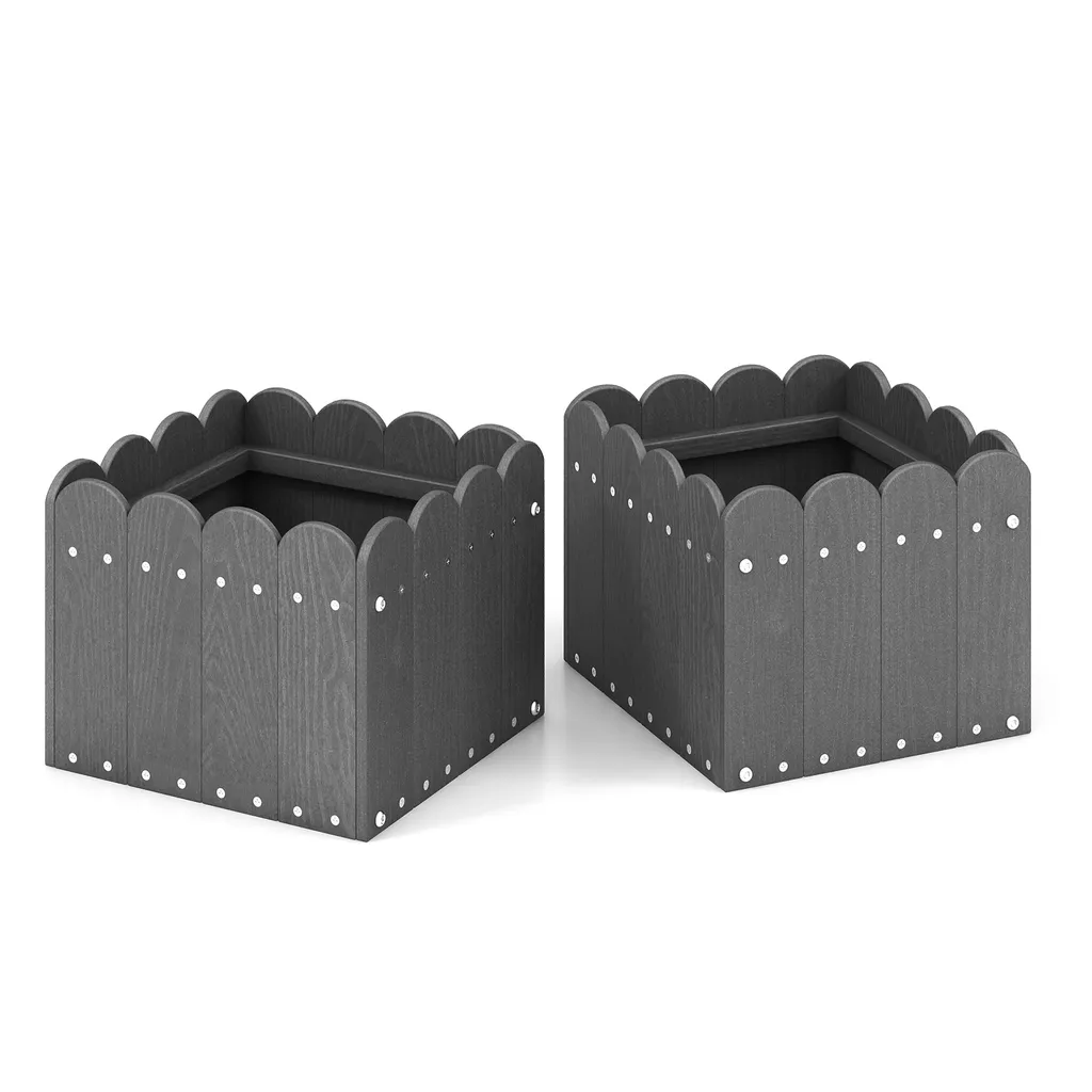 Bac à Fleurs Durable sans Entretien - Évite la Stagnation d'Eau 2pcs - 8
