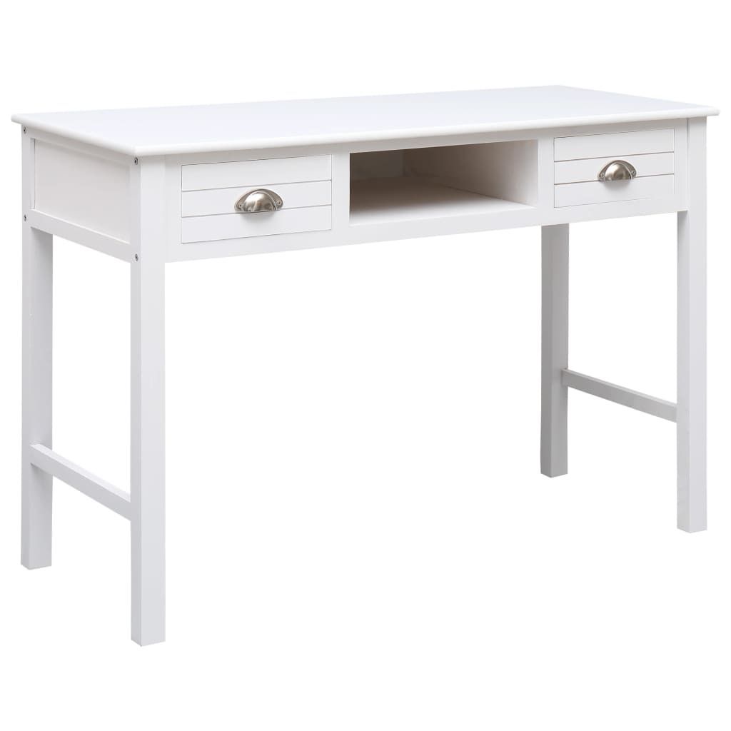 Maison Exclusive - Schreibtisch Weiß 110×45×76 cm Holz