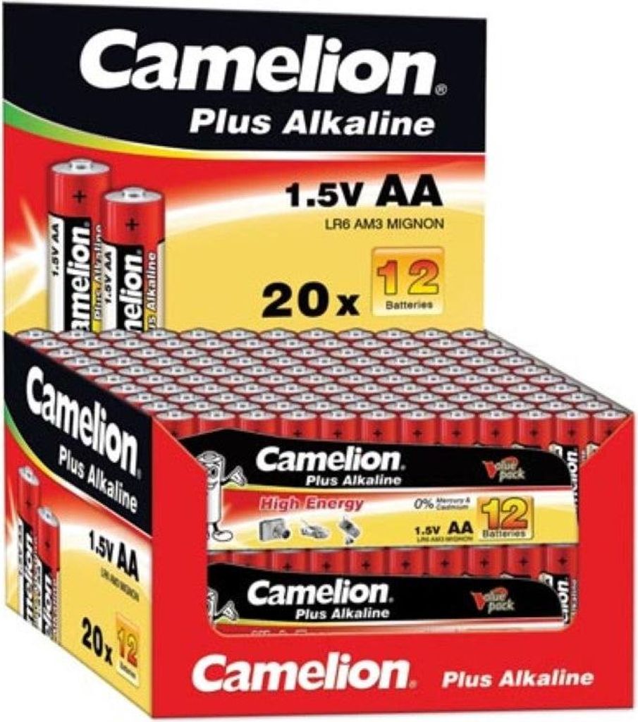 DISPLAY MIT BATTERIEN - ALKALI-MANGAN - AA / LR6 1.5 V - 2800 mAh (20 x 12 St.)