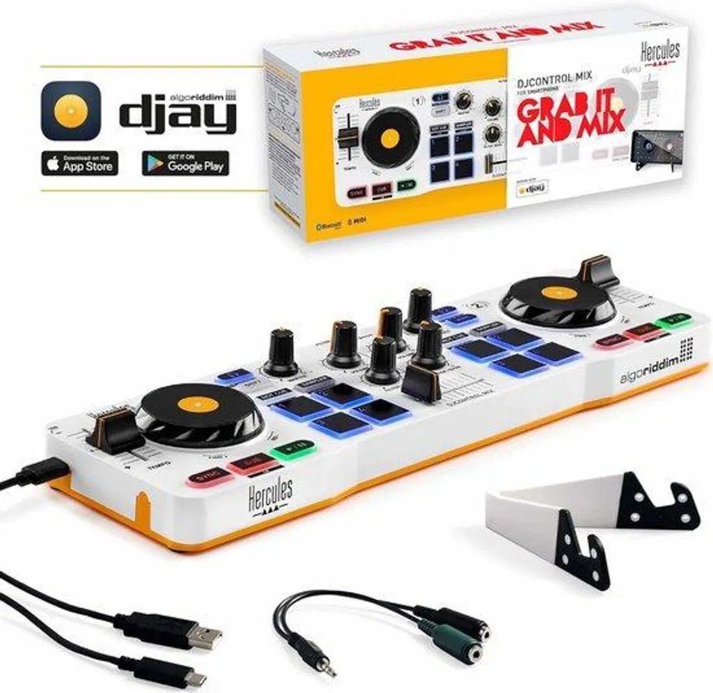 Contrôleur de mixage DJ pour débuter sans latence avec interface intuitive