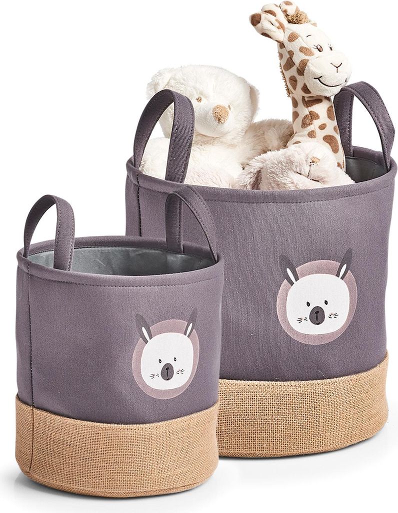 Aufbewahrungskörbe Hase 2er-Set