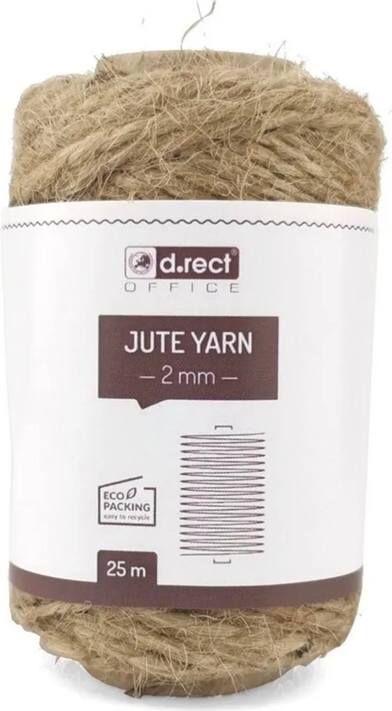 Ruban de jute marron 2mm résistant lot de 12 bobines 25m loisirs créatifs