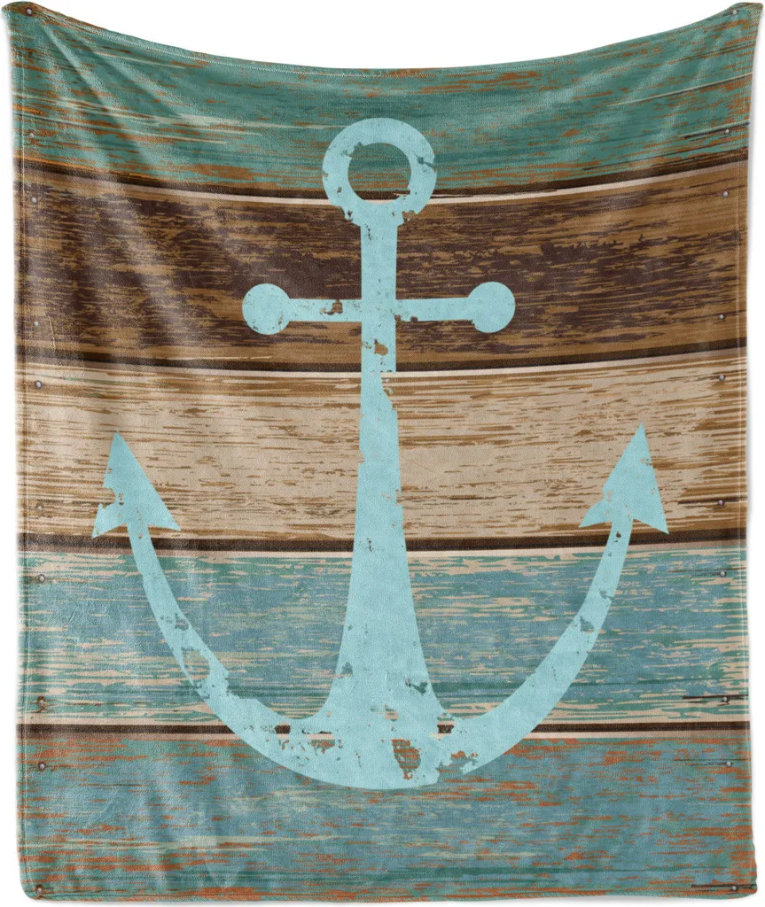 Coperta Lavabile 175x230 cm per Famiglia - ABAKUHAUS Pile Morbido Mare