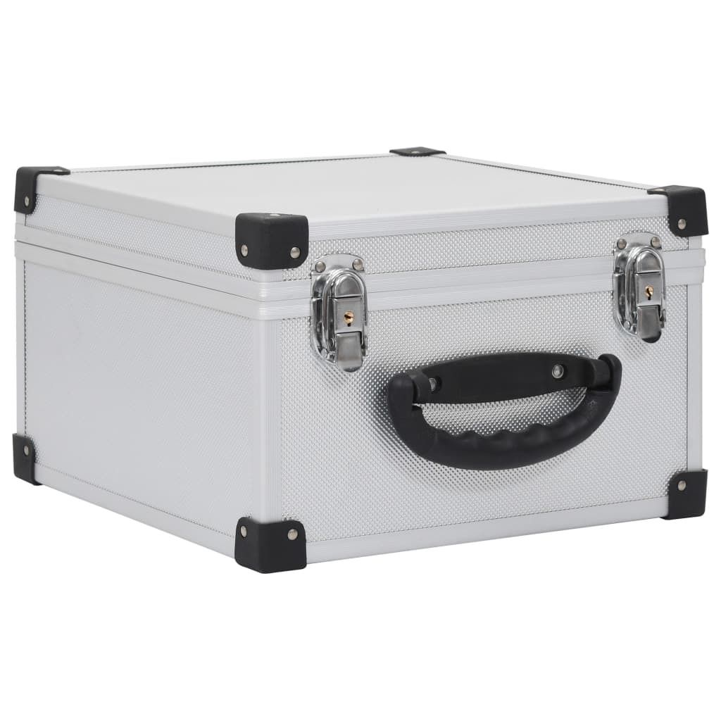 vidaXL Coffret CD pour 40 CD Aluminium ABS Argenté Image du produit 
