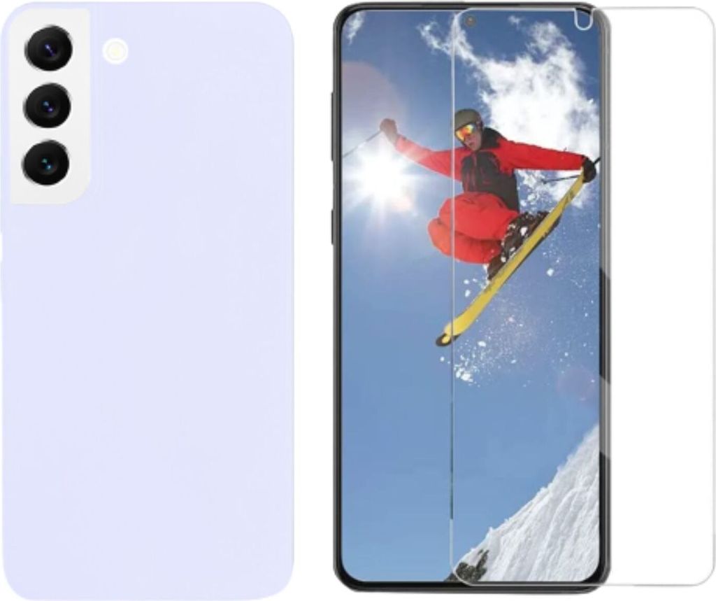 2in1 Set Handyhülle + Schutzglas für Samsung Galaxy S22 Plus 6.6 Zoll Tasche Cover Displayschutz Folie