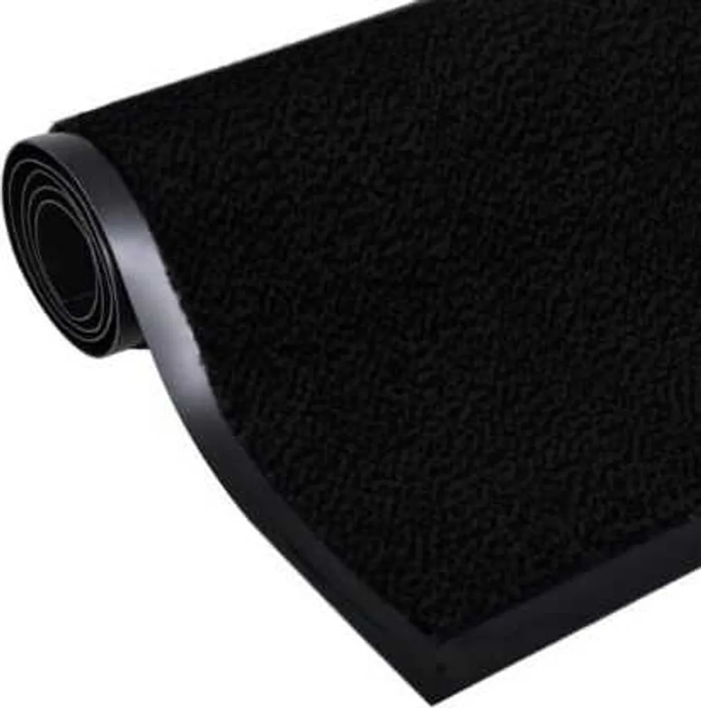 Tapis de sol en caoutchouc pour garage et atelier 120x180cm noir lisse