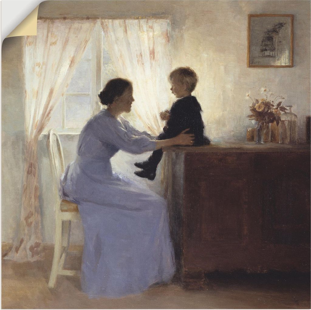 ARTland Wandbild, selbstklebend Mutter und Kind. 1898 Größe: 40x40 cm