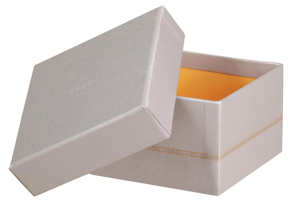 Rhodia Set mit 5 Boxen aus Kunstleder 44x34x16cm - Silber 318881C