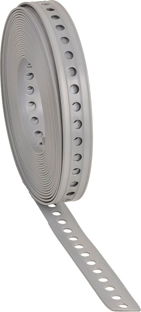 1 Stück - Montagelochband gerade Material ca. 19 x 2,6 mm kunststoffbeschichtet : 19mm-Kunststoffbeschichtet Größe: 19mm-Kunststoffbeschichtet