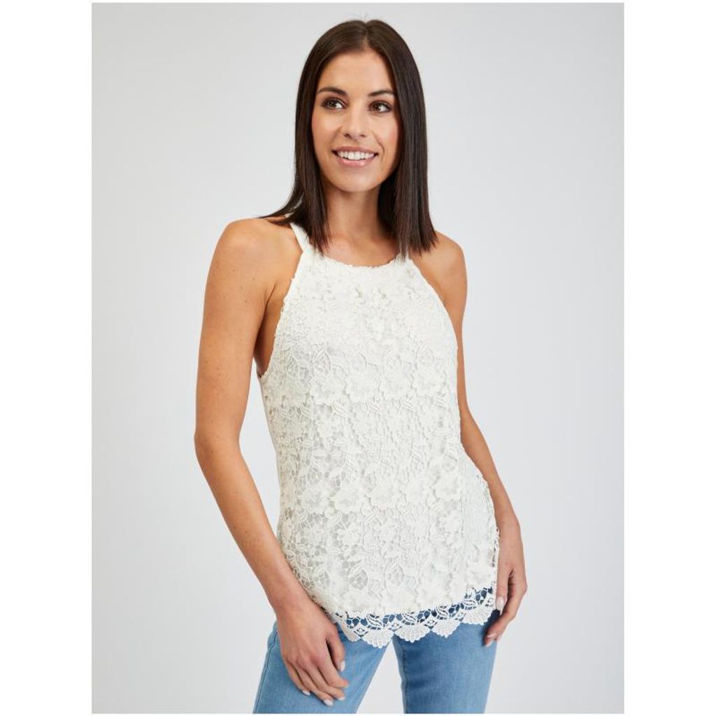 Orsay Weißes Damen Spitzen-Tanktop 102091001000__M Produktbild 