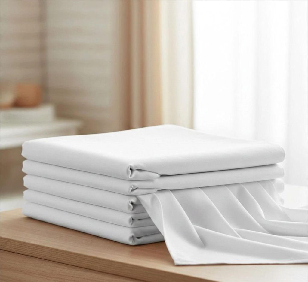 Hotel Bettlaken 160x240 cm ohne Gummizug 100% BAUMWOLLE Produktbild 