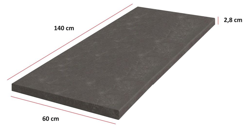 Küchen Arbeitsplatte Metallic Brown 140 cm 28 mm Bianca Produktbild 