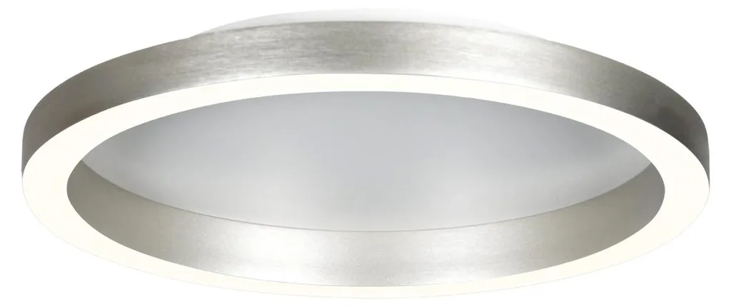 Grand plafonnier circulaire LED en métal gris acier Ringlux diamètre 40cm