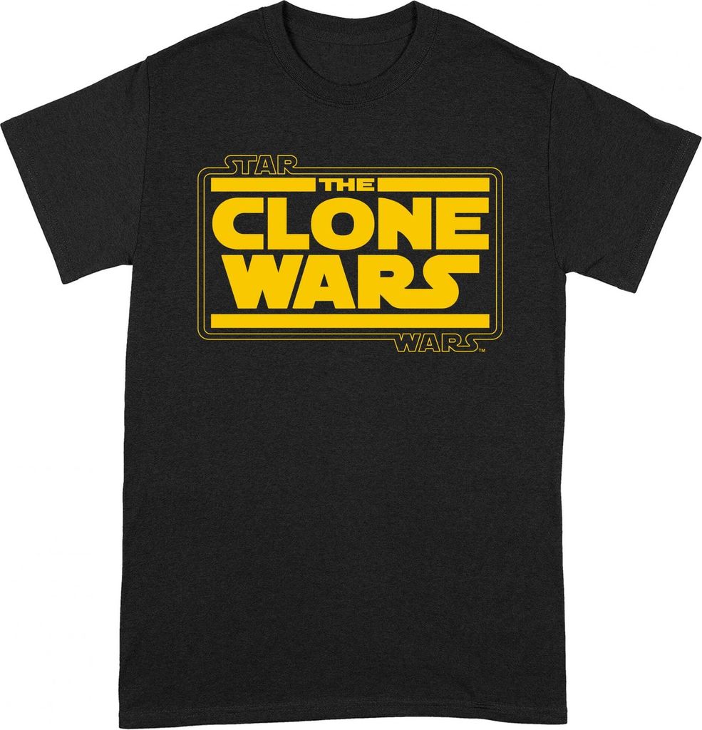 Star Wars: The Clone Wars - "Rebel Logo" T-Shirt für Herren/Damen Uni BI141 (L) (Schwarz/Gelb)