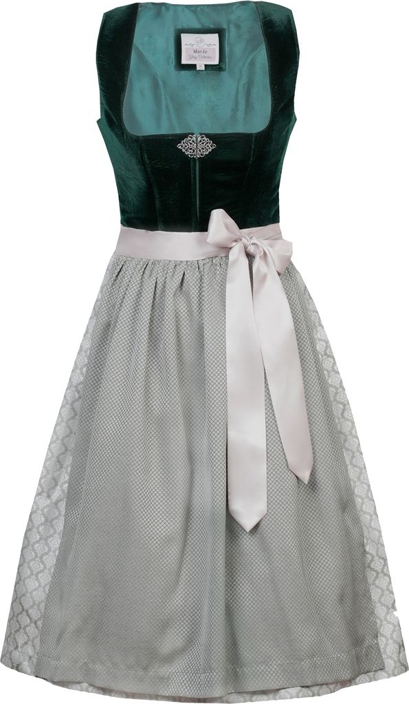 Dirndl Chera 65er Länge dunkelgrün 46