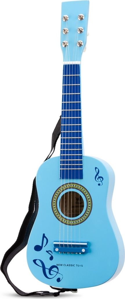 Niebieska gitara - instrument muzyczny dla dzieci Zdjęcie produktu 