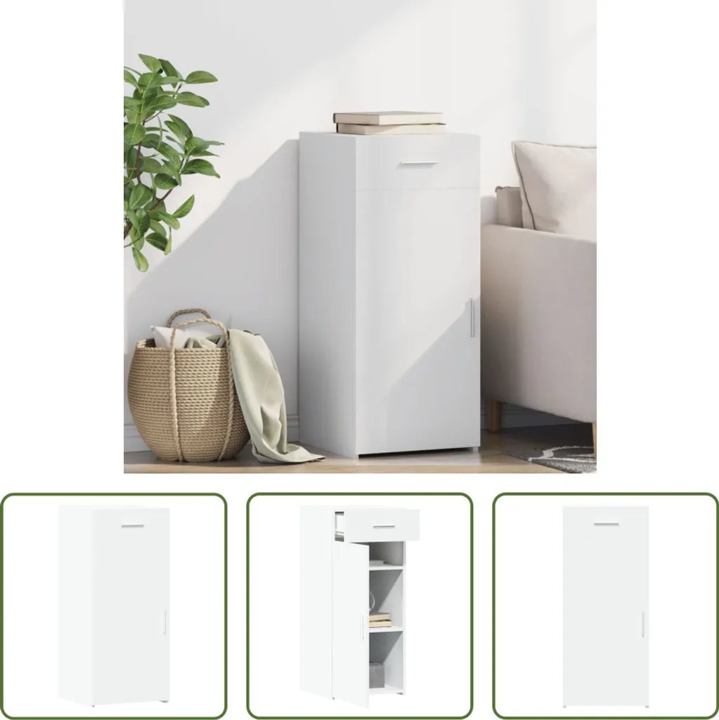 Credenza Salvaspazio Bianca 40cm | Mobile Multiuso The Living Store