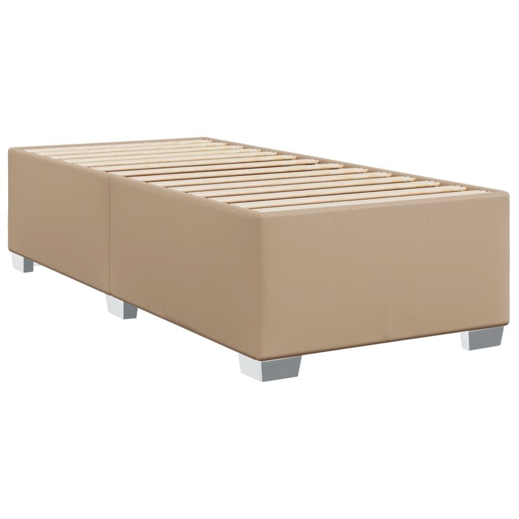 vidaXL Bettgestell Cappuccino-Braun 100x200 cm Kunstleder