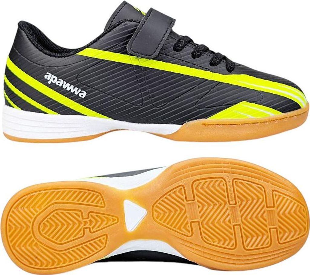 Jungen Hallenschuhe Kinder Fußballschuhe Sportschuhe Morval Schwarz Gr.35