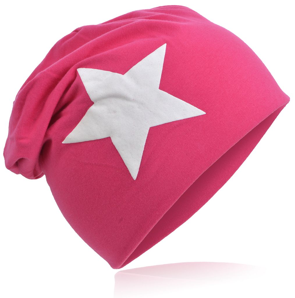 Kinder Beanie Gross Stern Magenta S