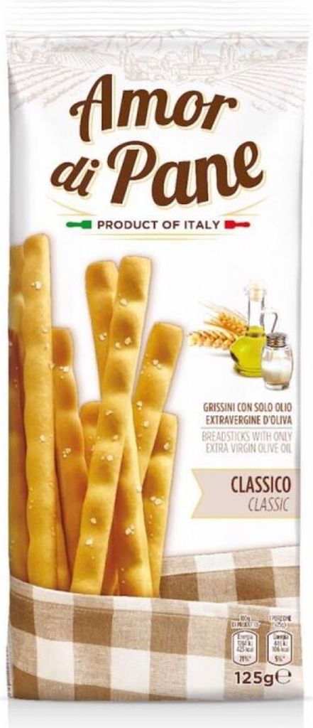 Amor di Pane Grissini křupavé tyčinky Classic variety 125g Obrázek produktu 3