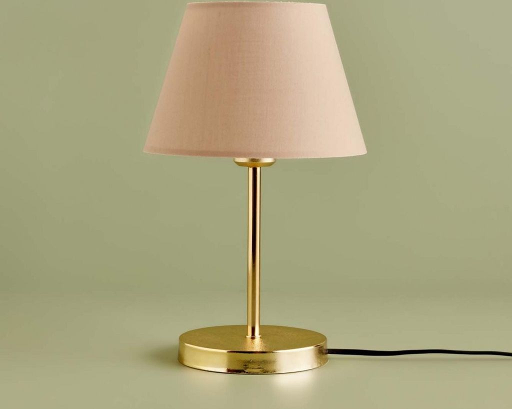 Opviq, AYD-3504, Tischlampe, 100 % Stoff, Beige, 22 x 22 x 37 cm