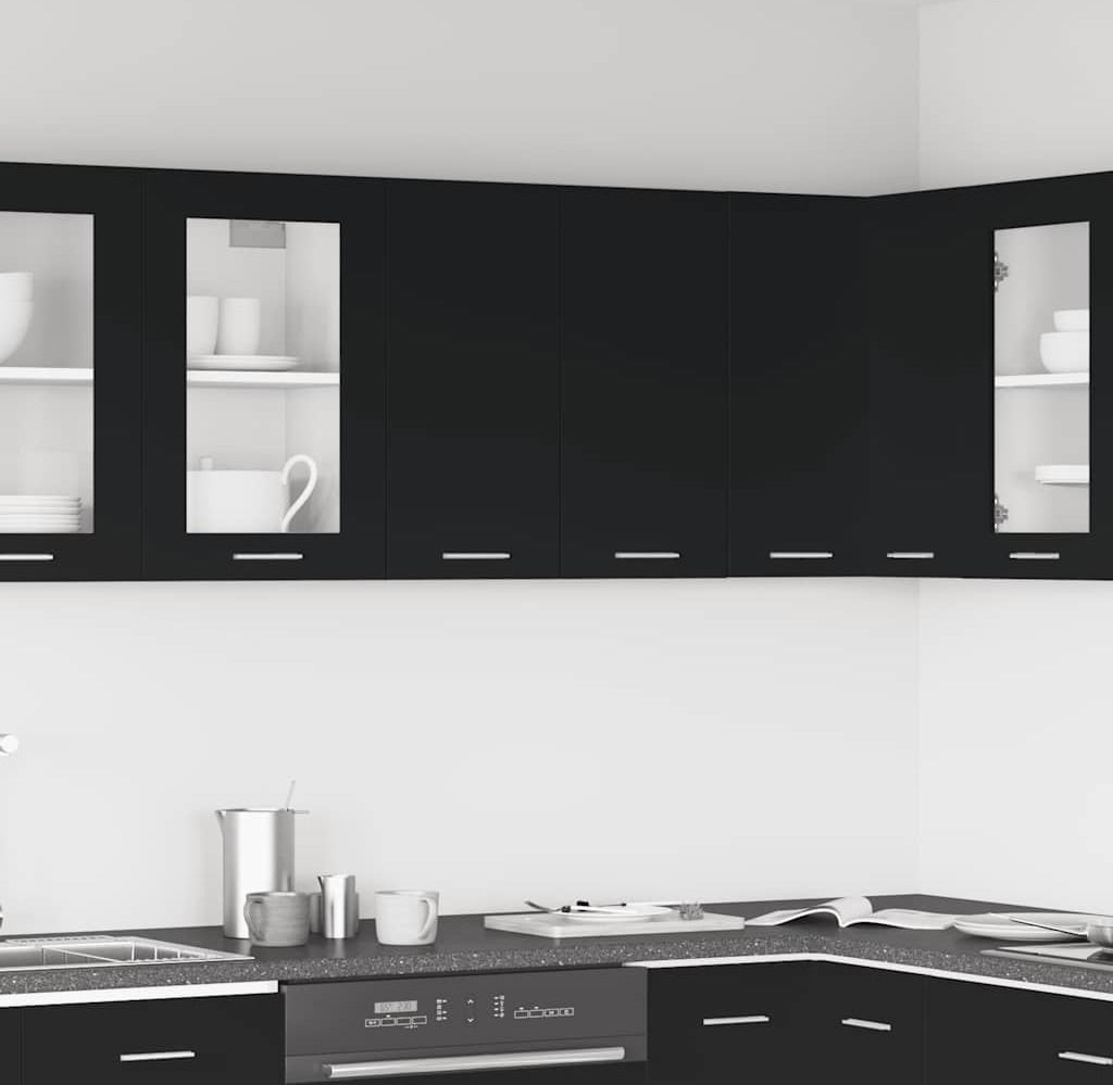 vidaXL Szafka ścienna czarna 60x31x60 cm płyta wiórowa Zdjęcie produktu 