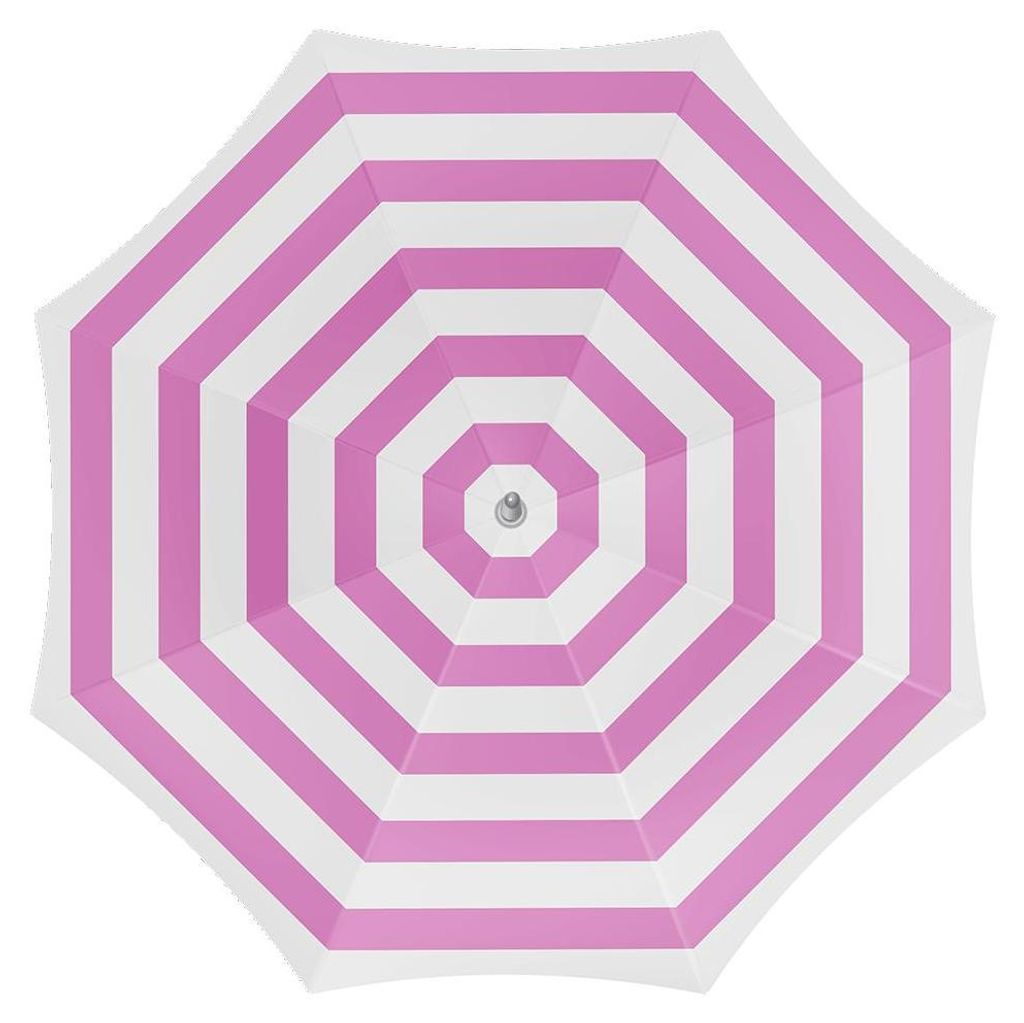 Parasol de plage à rayures roses 180 cm Image du produit 