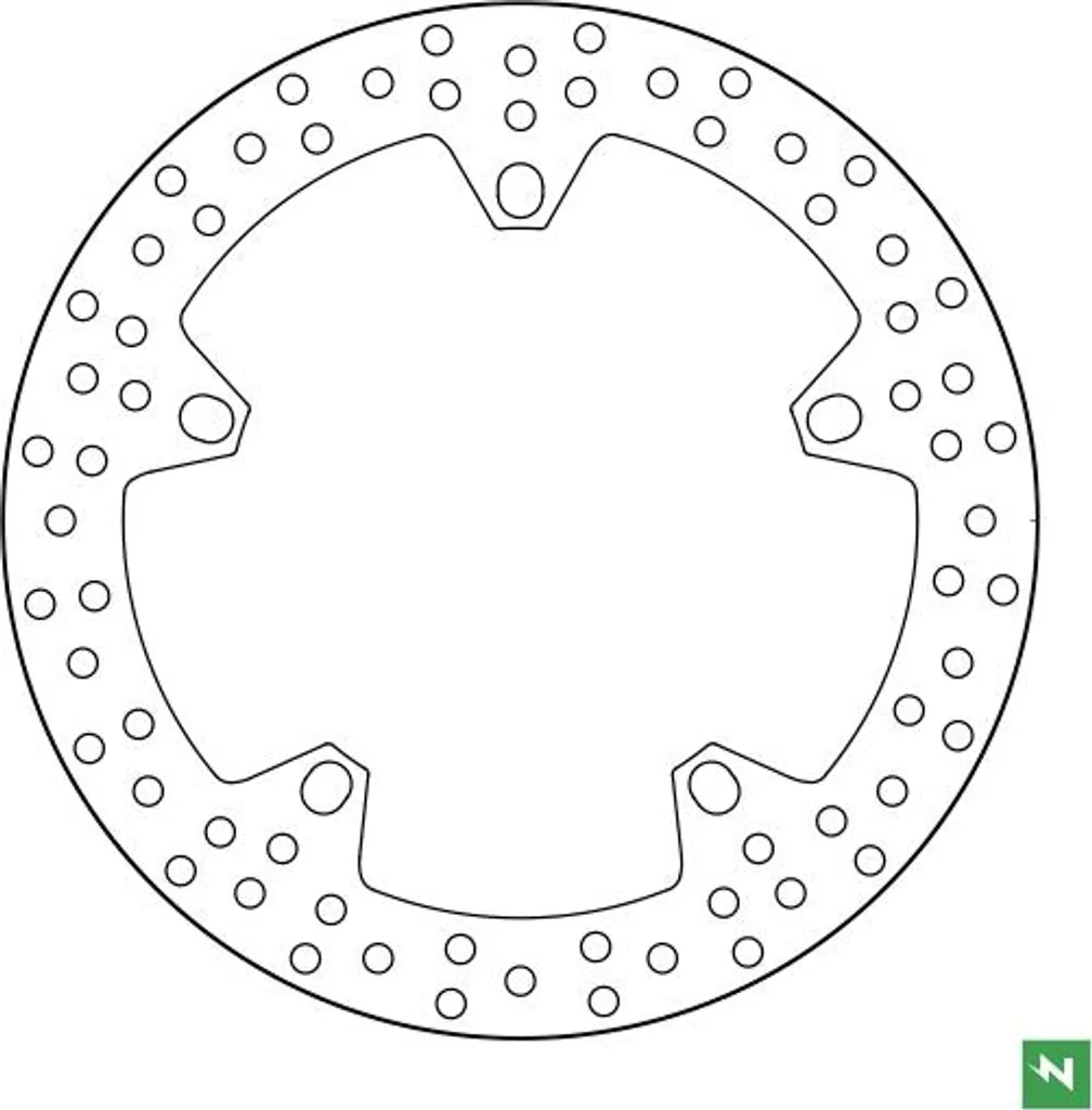 Disque de frein moto rigide DF5108A de 320 mm épaisseur 5 mm 5 trous