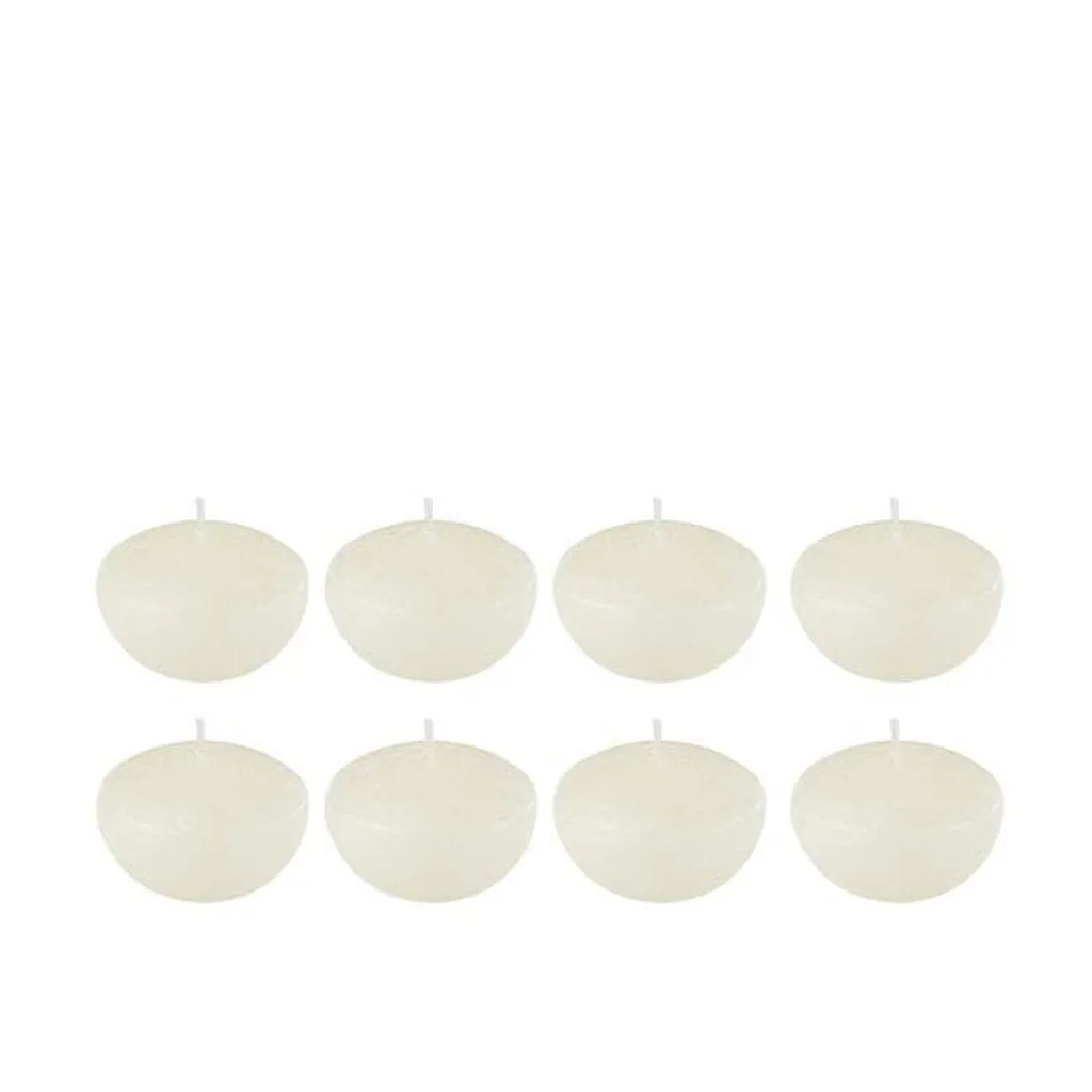 J-Line Coupe avec 4 Bougies Flottantes Beige Grand Modèle 8h de Feu