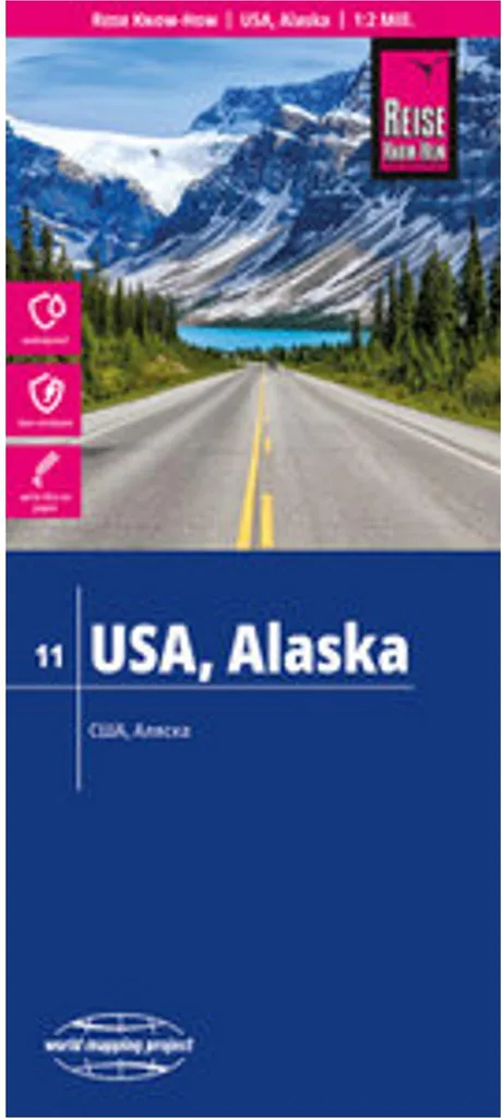 Carte USA 11 Alaska Reise Know-How au 1:2.000.000 pour road trip