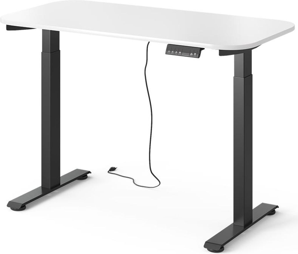höhenverstellbarer elektrischer Schreibtisch Vicco Elevate Schwarz/Weiß 120 x 60 cm 2 Motoren, Model 58659