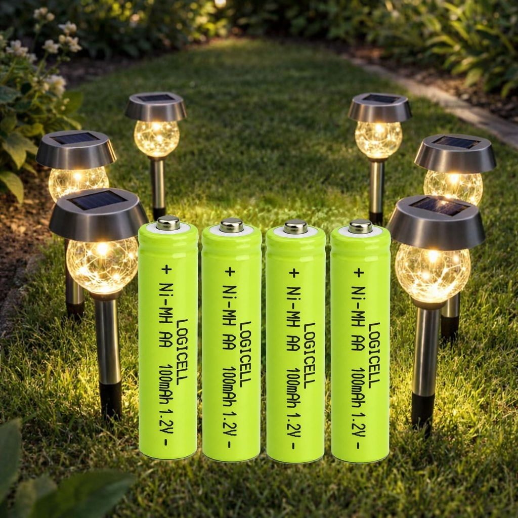 4 stück LogiCell NI-MH-Akku Mignon AA 100mAh, 1,2V Solar Produktbild 